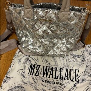 NWT MZ WALLACE MICRO METRO SEQUIN TOTE